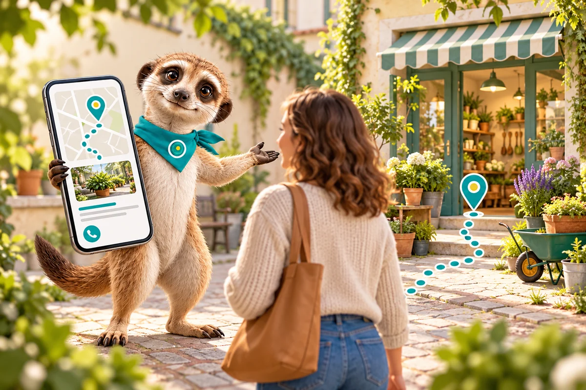 Ozee zeigt den Weg von der Suche nach einem lokalen Anbieter auf dem Handy bis zum Besuch im Geschäft